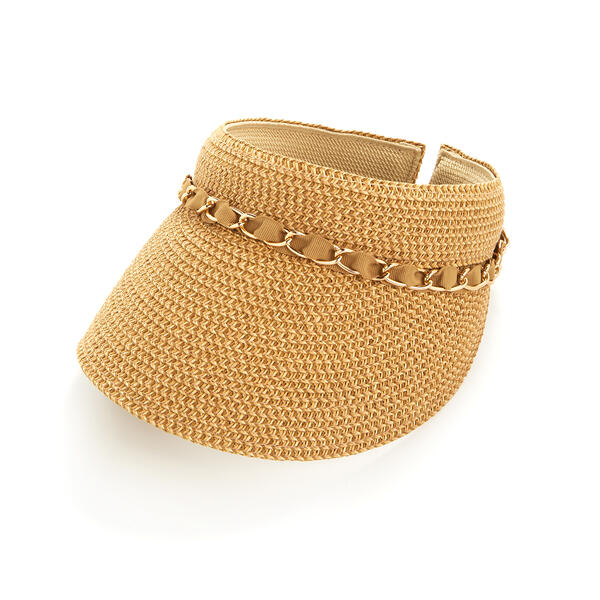Womens Nine West Chain Trim Clip Visor - image 