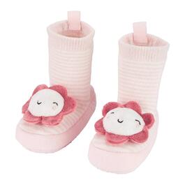 Baby Girl &#40;NB-6M&#41; Carter's&#40;R&#41; Flower Rattle Slipper Socks