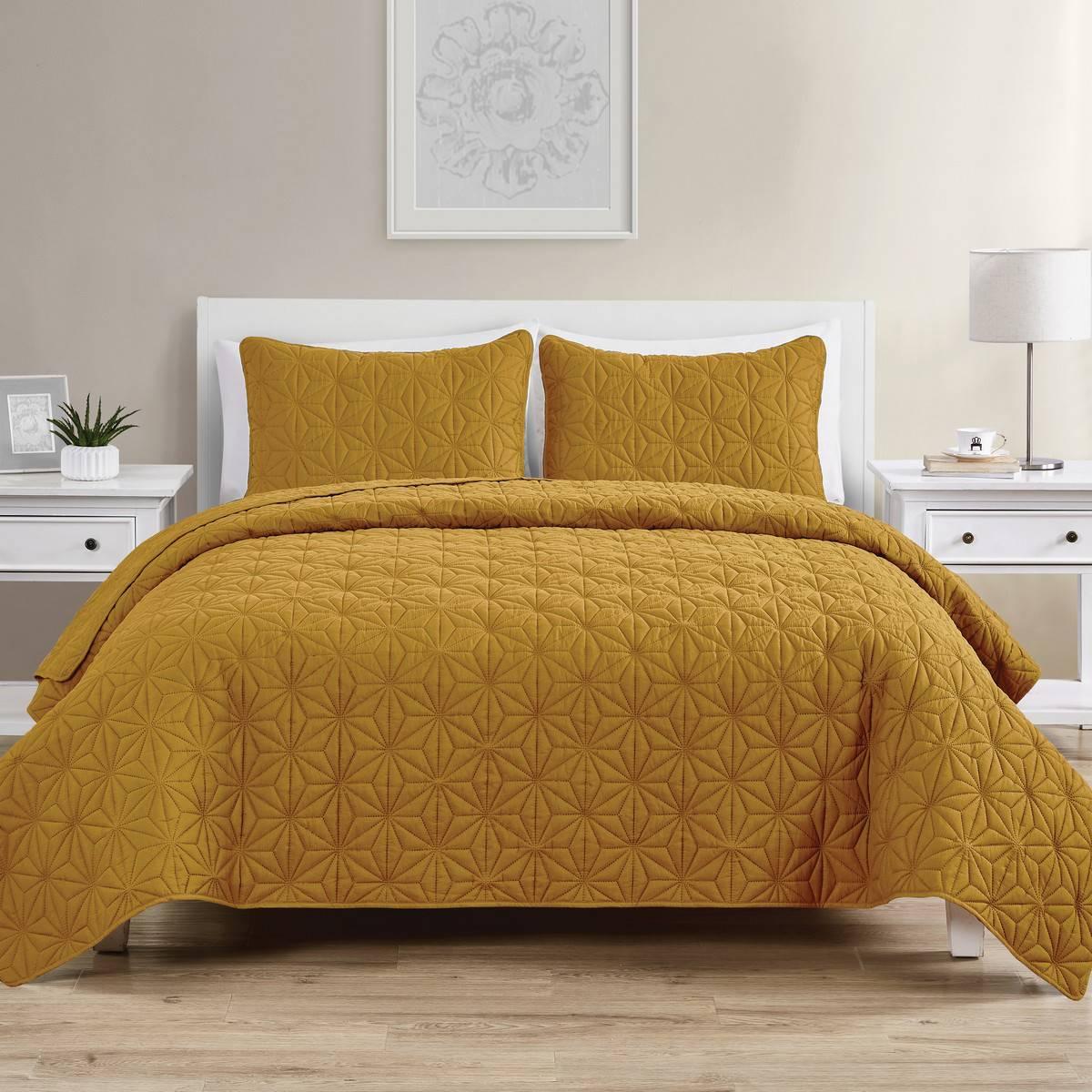 VCNY Home Kaleidoscope Embossed Geometric Quilt