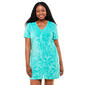 Womens Jasmine Rose Short Sleeve 36in. Palm Texture Zip Robe - image 1