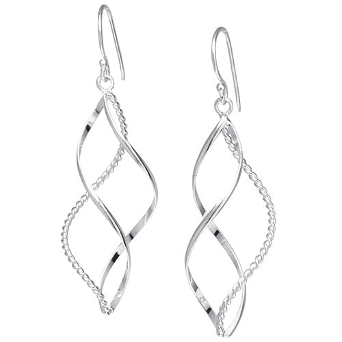 Textured Twist Drop Earrings - image 