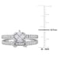 Diamond Classics™ 1/2ctw. Princess Diamond Silver Bridal Ring Set - image 3