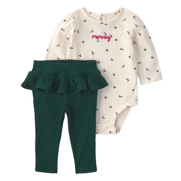 Baby Girl (3-18M) Carter''s(R) Holiday 2pc. Bodysuit & Pants Set - image 