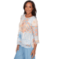Petite Alfred Dunner Beachcomber Flounce Sleeve Blouse - image 4