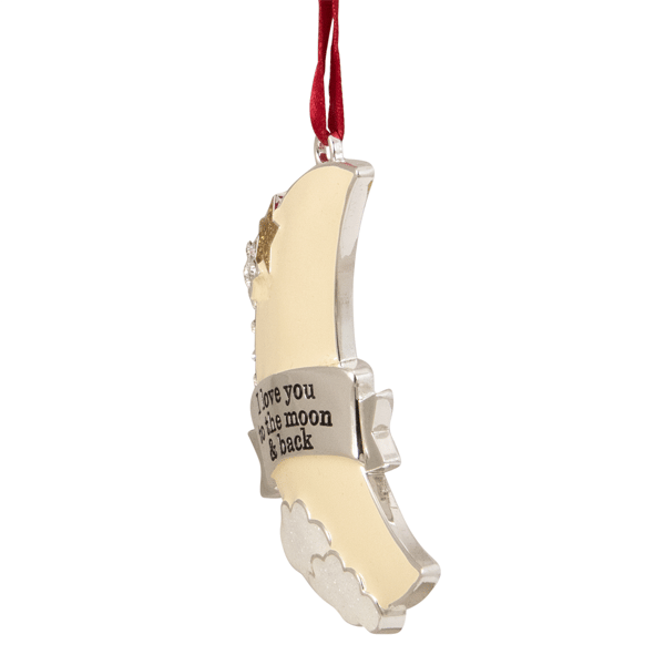 Northlight Yellow "I Love You to the Moon and Back" Ornament