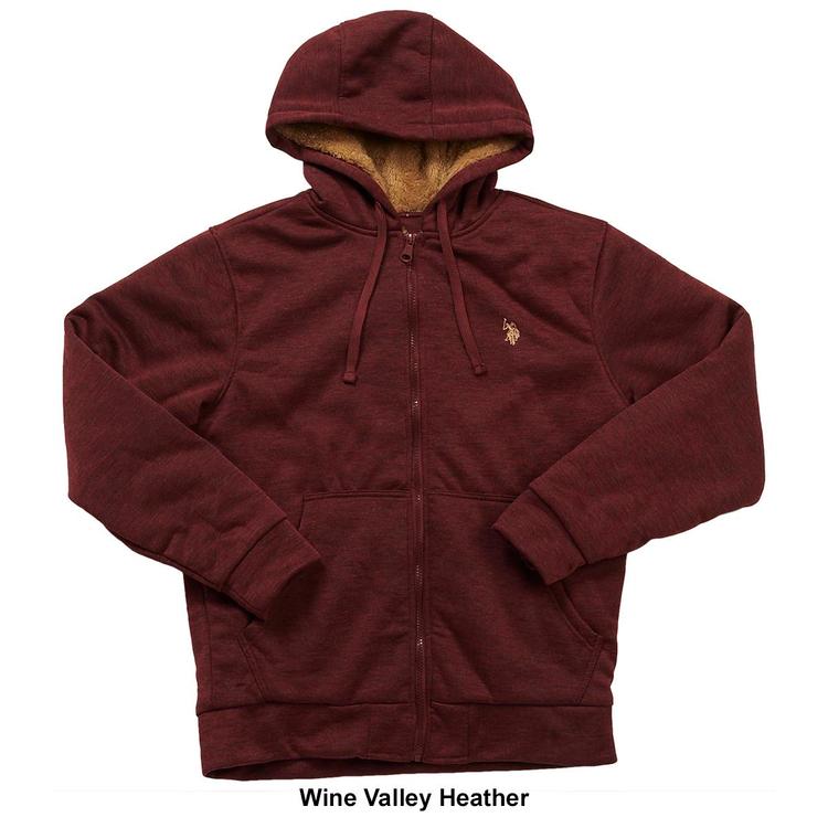 Mens U.S. Polo Assn.® Sherpa Hoodie Jacket