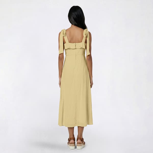 Juniors Trixxi Molly Side Slit Tie Shoulder Midi Dress