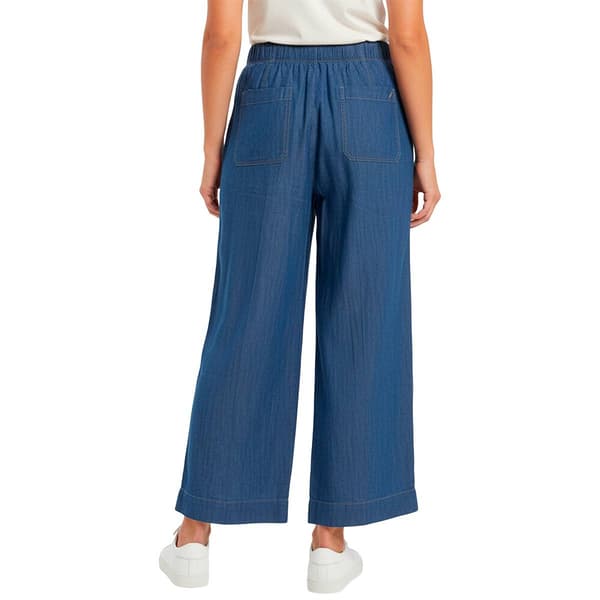 Womens Nautica Pleated Chambray Elastic Waist Pull On Pants