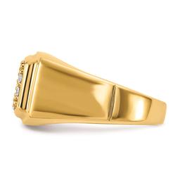 Mens Pure Fire 14kt. Yellow Gold Lab Grown Diamond Ring