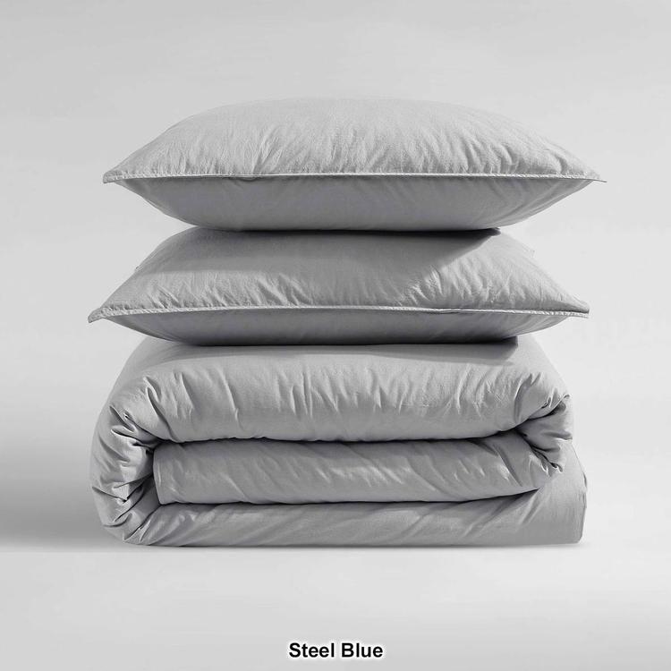 Calvin Klein Washed Percale Cotton 3pc. Comforter Set