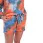 Womens White Mark Tie Dye Lounge Top And Shorts Set - image 4