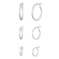 Nine West Silver Small Hoop Trio Hoop Earrings - image 1