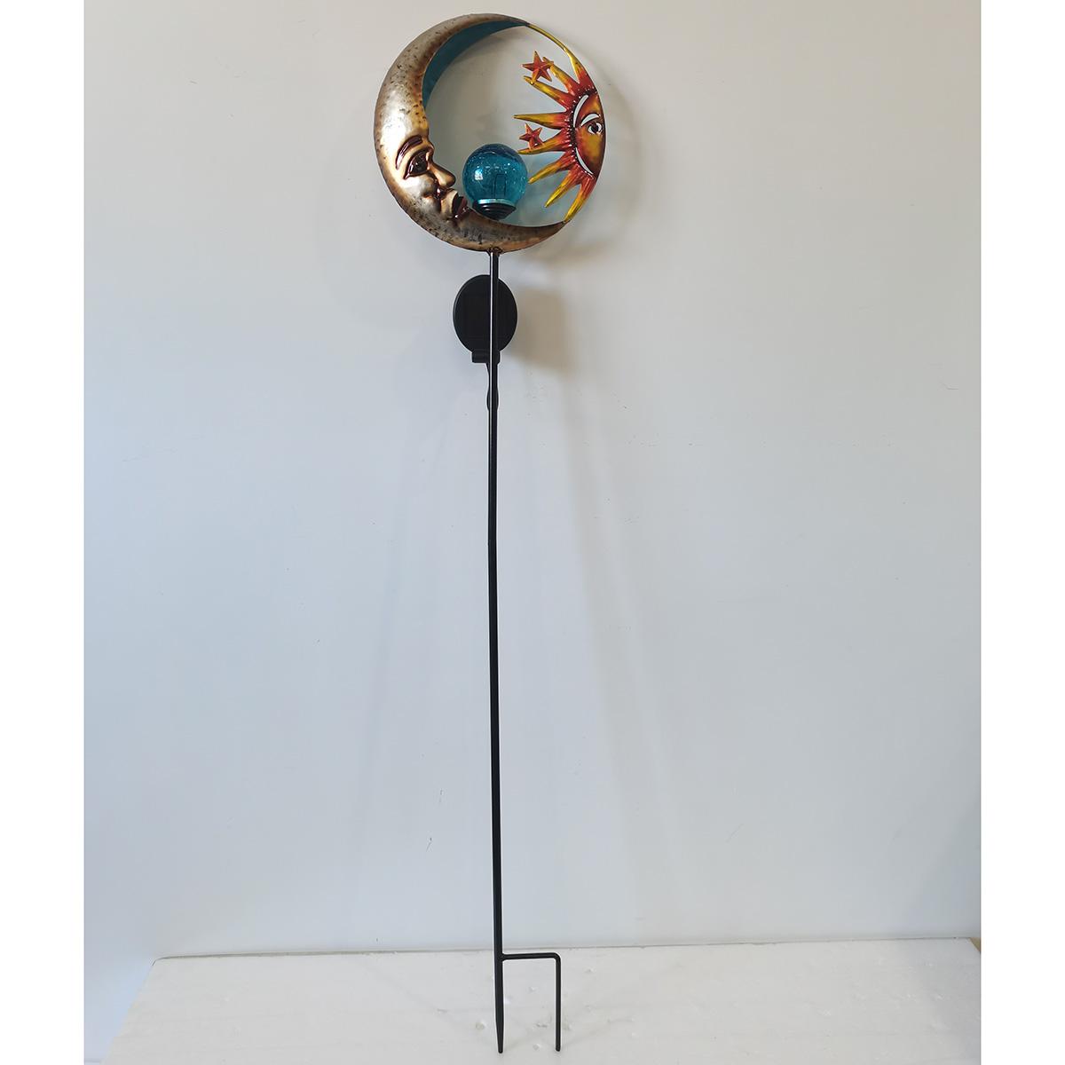38in. Solar Metal Mood Sun Stake