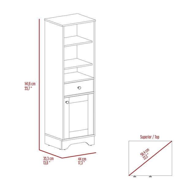 FM FURNITURE Alaskan Light Grey Linen Cabinet