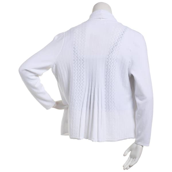 Plus Size 89th & Madison Zig Zag Long Sleeve Pleated Shrug