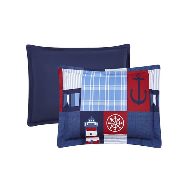 Home Retreat Nautical Patch Reversible Comforter Bedding Set
