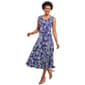 Womens Nina Leonard Sleeveless Tie Front Leaf Midi Dress - image 4