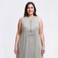 Plus Size Dash Sleeveless Pintuck Solid Shift Dress - image 4