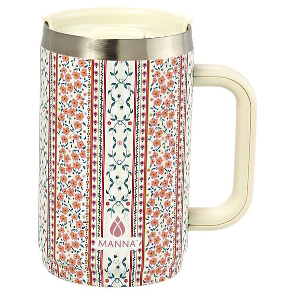 Manna Boulder 20oz 3D Vintage Floral Stripe Mug - image 