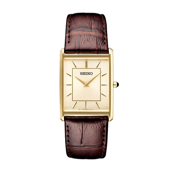 Mens Seiko Essentials Collection Brown/Cream Dial Watch - SWR064 - image 