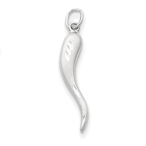 Gold Classics&#40;tm&#41; 14kt. Diamond Cut Italian Horn Charm - image 