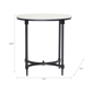 Sagebrook Home 20in. Winslow Marble Top Accent Table - image 7