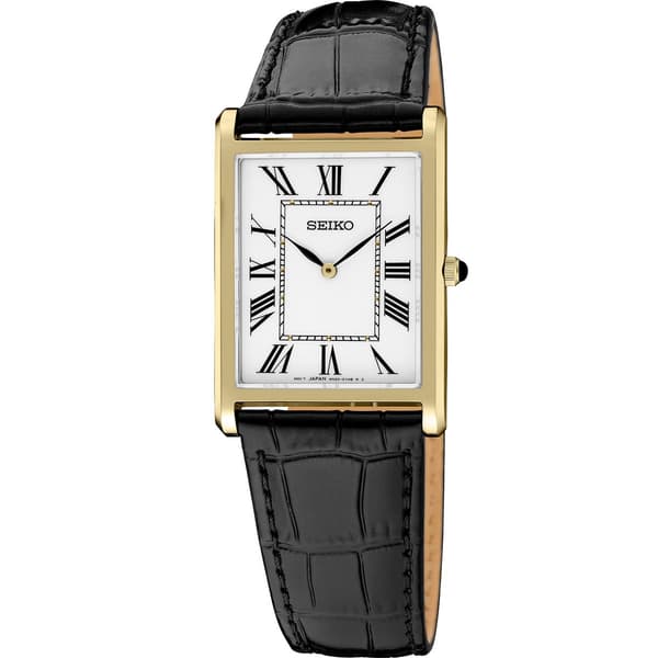 Womens Seiko Essentials White Dial Leather Band Watch - SWR104 - image 
