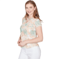Womens Emaline Key Items Short Sleeve Textured Abstract Blouse - image 3