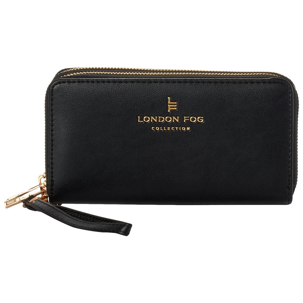 Womens London Fog Double Zip Around Wallet