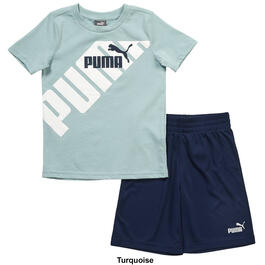 Boys (4-7) Puma 2pc. Diagonal Logo Tee &amp; Shorts Set