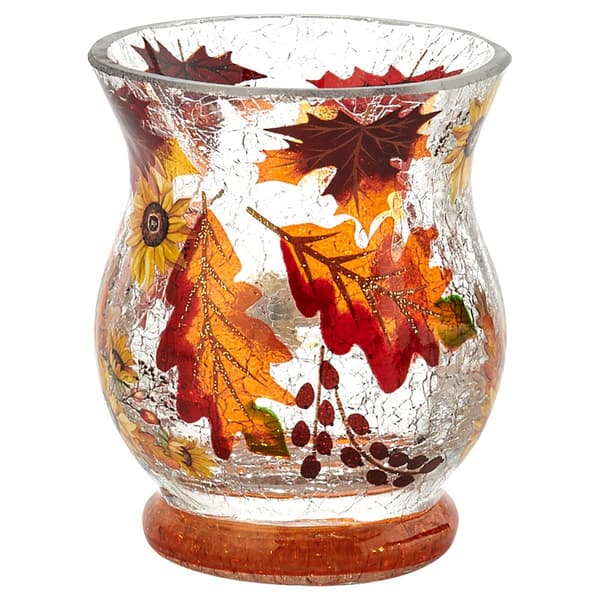 Transpac Leaf Sunflower Harvest Votive - image 