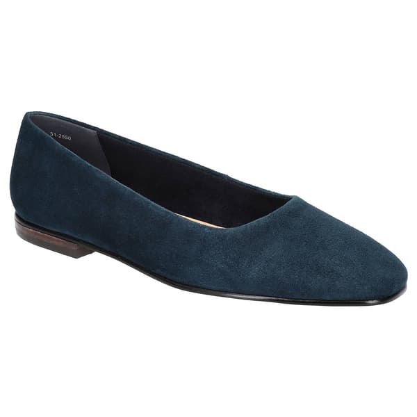 Womens Bella Vita Kimiko Suede Square Toe Flats