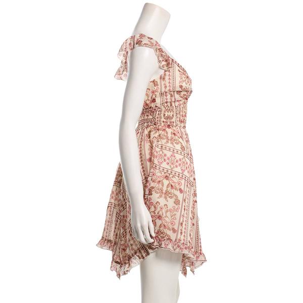 Juniors Trixxi Chiffon Flutter Strap Cork Screw Hem Skater Dress