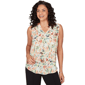 Womens Emaline Verde Grove I Sleeveless Floral V Neck Blouse - image 1