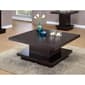 Coaster Pedestal Square Coffee Table - Cappuccino - image 2