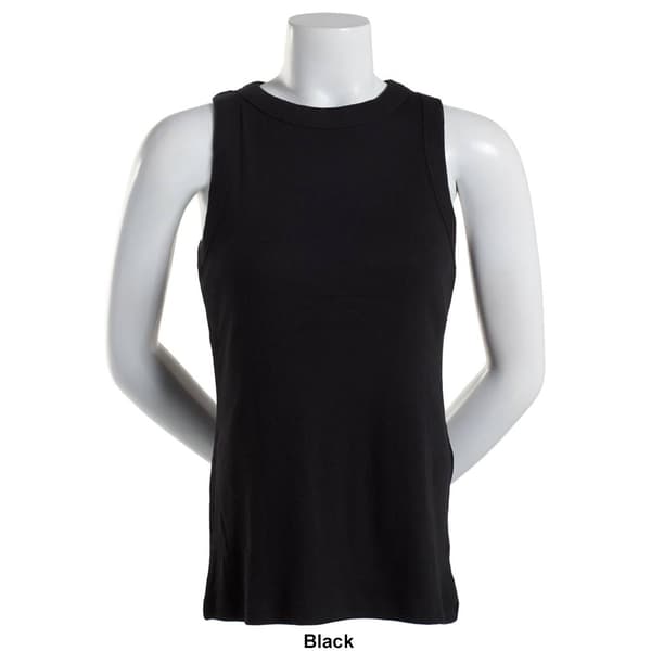 Plus Size Architect&#174; 2x2 Rib High Neck Tank Top