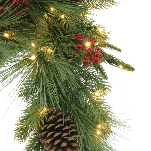 Puleo International 6ft. Pre-Lit Adorned Christmas Garland