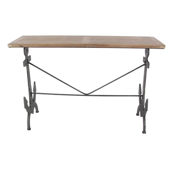 9th & Pike® Brown Coastal Metal Console Table