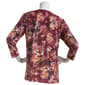 Womens Emily Daniels 3/4 Sleeve Foil Floral Bar Neck Blouse - image 2