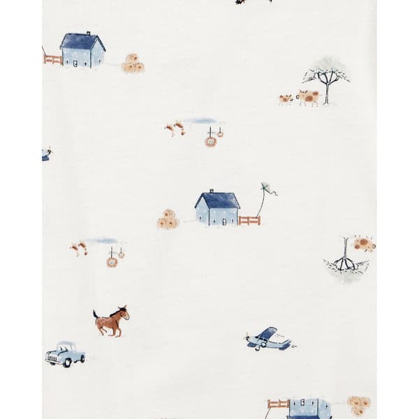 Baby Boy (NB-12M) Carter''s® 3pc. Wild & Free Barn Cardigan Set