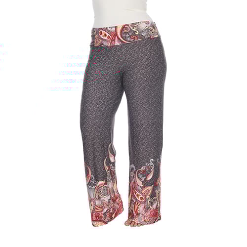 Plus Size White Mark Printed Palazzo Pants
