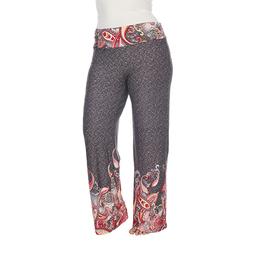 Plus Size White Mark Printed Palazzo Pants