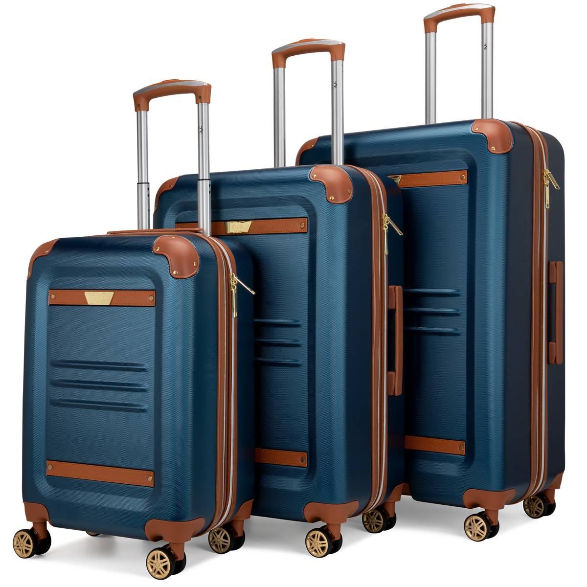 19V69 Italia Vintage 3pc. Expandable Retro Luggage Set