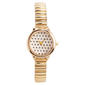 Womens Gold-Tone Ivory Polka Dot Dial Watch - AF173B - image 1