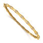Gold Classics(tm) 14k Gold Bamboo Design Diamond Hinged Bangle - image 1