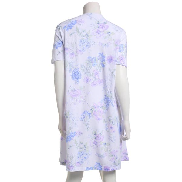 Plus Size Carole Hochman Short Sleeve Floral Waltz Nightgown
