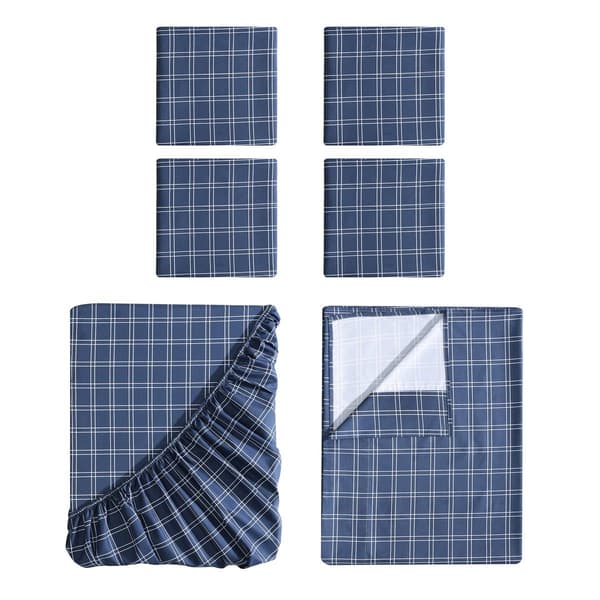 Perry Ellis Portfolio Candor 6pc. Plaid Polyester Sheet Set