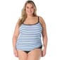 Plus Size Beach House Resort Stripe Bridget Tankini Swim Top - image 1