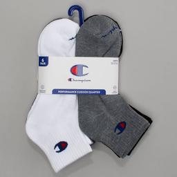 Mens Champion(R) 6pk. Quarter Socks