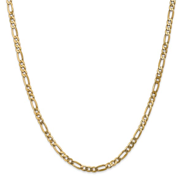 Gold Classics&#40;tm&#41; 4mm. 14k Gold Flat Figaro Chain Necklace - image 